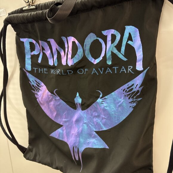 Disney Parks Pandora the World Of Avatar Backpack Drawstring Bag Black - Picture 2 of 5